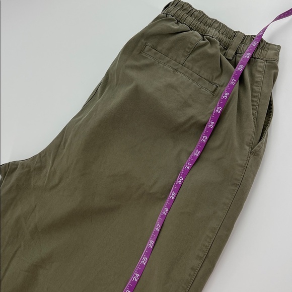 Gap Womens high rise pleated tapered Pants Olive Green garment dyed goblincore - Picture 10 of 10